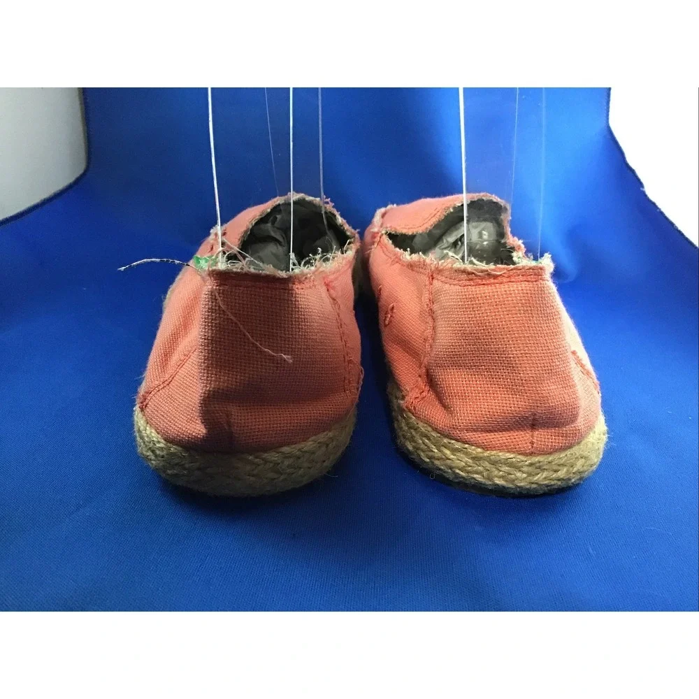Sanuk Womens Size 7 Pink Loafers Fiona Sidewalk Surfers Frayed Seems Espadrille